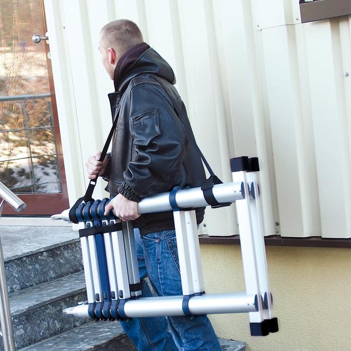 Produktbild Tedura Alu-Teleskop-Klappleiter (Teleskopleiter, 385 cm)