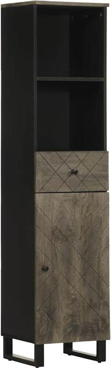 Actual product image VidaXL 3-piece bathroom furniture set black solid mango wood