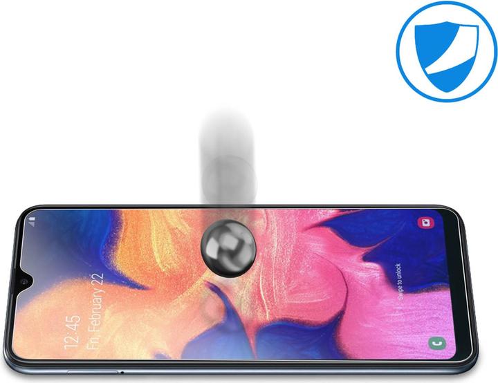 Actual product image Avizar Crystal clear film, glass screen protector (1 Piece, Samsung Galaxy A10)