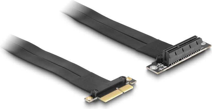 Image du produit Delock Carte Riser PCI Express x4 mâle vers x4 slot coudé à 90° avec câble 60 cm