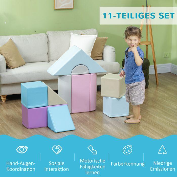 Actual product image Swisshandel24 11-tlg. Softbausteine, Schaumstoffbausteine, Bausteinset zum Toben, Klettern