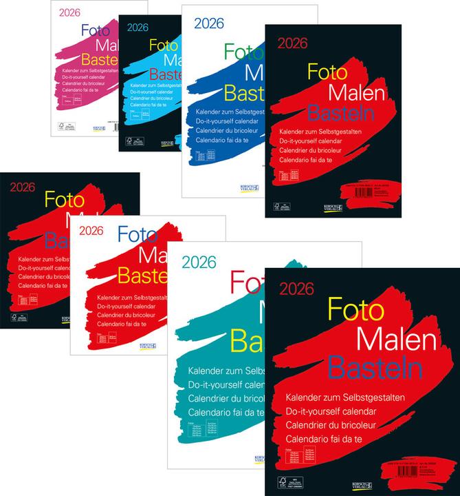 Produktbild Bastelkalender Foto Malen Basteln (30 x 35 cm, Harter Einband, Deutsch)