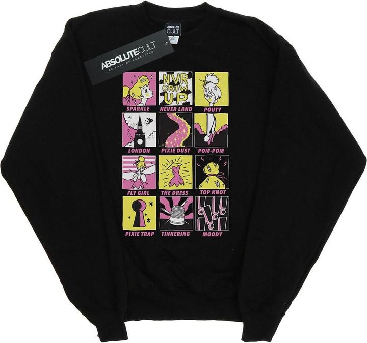 Actual product image Disney Girls Tinkerbell Squares Sweatshirt (152, 158)