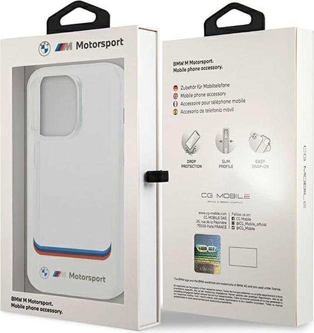 Productafbeelding BMW Hoesje BMHCP14X22HMCH iPhone 14 Pro Max 6,7" biały/wit Transparant Centrum (Apple iPhone 14 Pro Max)