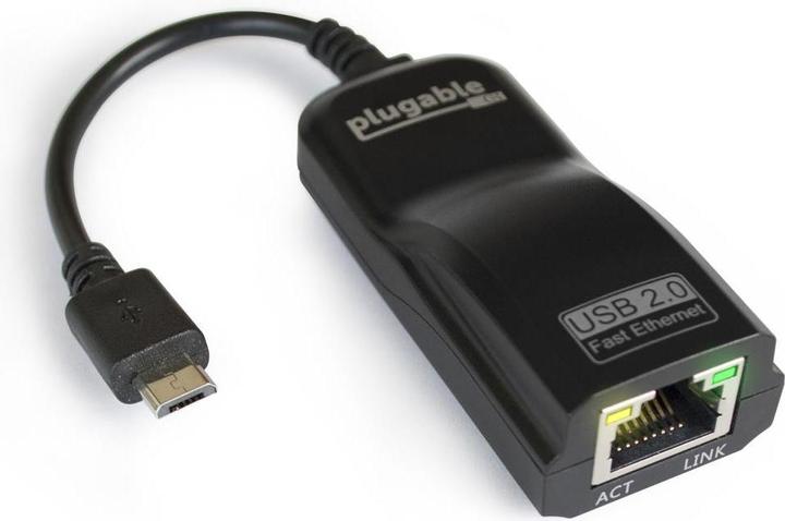 Actual product image Plugable USB OTG to Ethernet Adapter (Micro USB, RJ45 (1x))