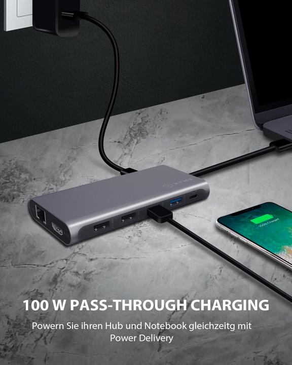 Actual product image Icy Box IB-DK4050-CPD (USB-C, 12 Ports)
