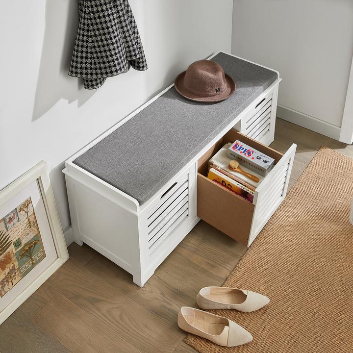 Actual product image SoBuy Schuhbank mit Sitzkissen (105 cm)