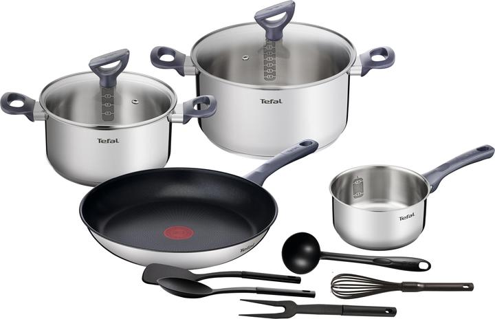Produktbild Tefal Daily Cook Pfannen- und Topf-Set (11-teilig) (32.50 cm, Kochtopf, Edelstahl)
