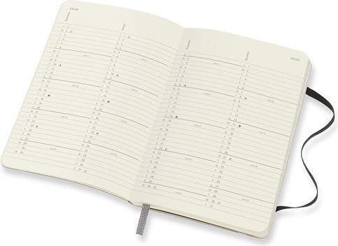 Produktbild Moleskine Monats-Notizkalender P/A6 629230 2020 1W/S,liniert schwarz