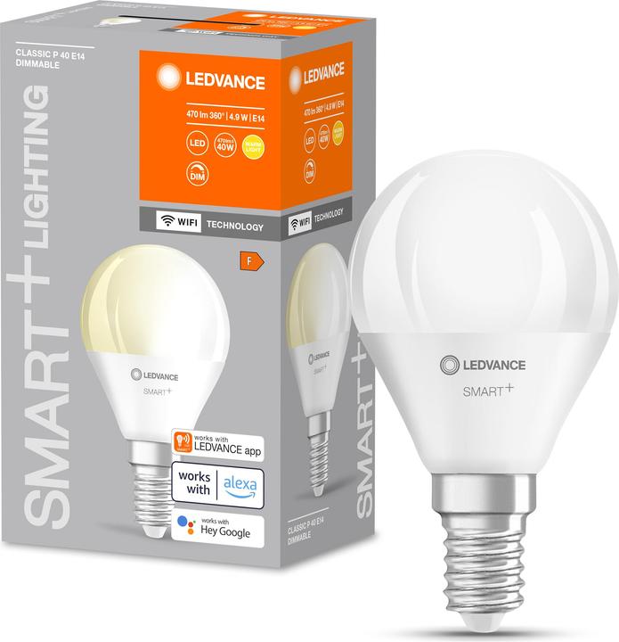 Immagine prodotto Ledvance Mini lampadina Smart+ Wifi (E14, 4.90 W, 470 lm, 1 x, F)