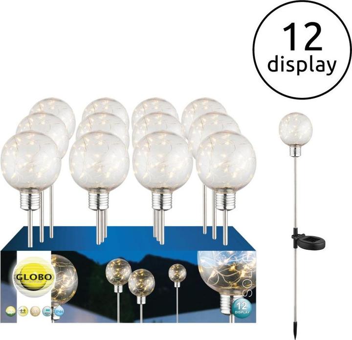 Produktbild Globo Solarleuchte Edelstahl, 20xled (IP44)
