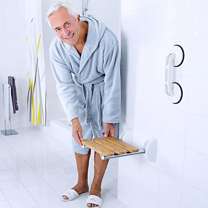 Produktbild Ridder Duschklappsitz mit Bambussitz (130 kg)