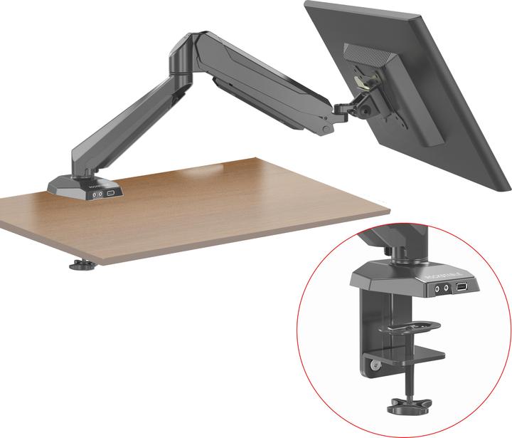 Produktbild Rockstable Prof. Single USB Schwarz (Tisch, 32")