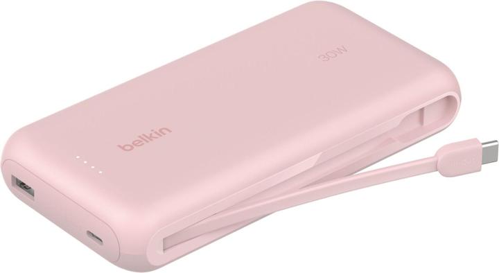 Belkin Powerbank 20.000mAh pink 30W integr.USB-C cable BPB024hqPK (20000 mAh, 30 W, 74 Wh)