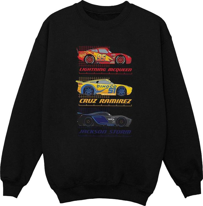 Actual product image Cars Boys Racer Profile Cotton Sweatshirt (152, 158)