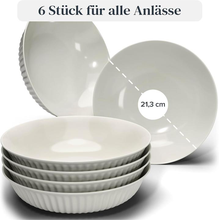 Immagine prodotto Pure Living Interior Design 6er Suppenteller-Set (6 x)