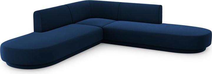 Actual product image Micadoni Velvet Symmetrical Corner Sofa, "Miley", 5 Seats, 248x248x70Made in Europe (Corner sofa)