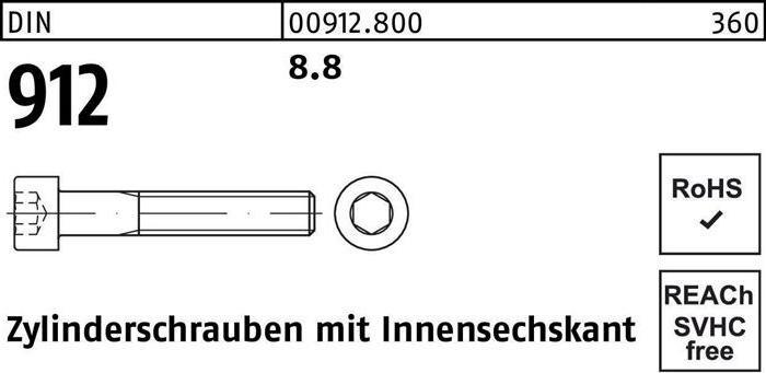 Produktbild Zylinderschraube DIN 912 m.Innensechskant M 5 x 150 8.8 (100 Schrauben pro Stück)
