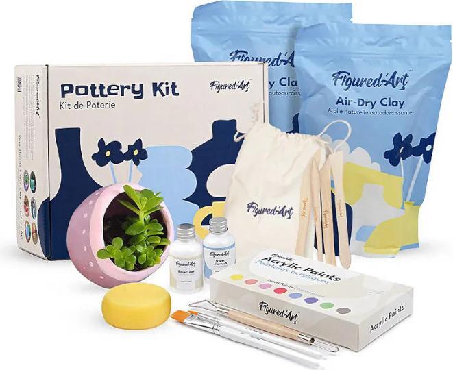 Image du produit Figured'Art Kit de poterie, argile incluse