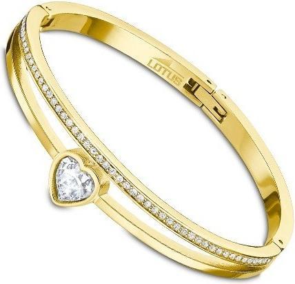 Image du produit Lotus Style - Bracelet solide plaqué or avec coeur Femme Basic LS2121-2 / 1 (L) (Acier inoxydable)