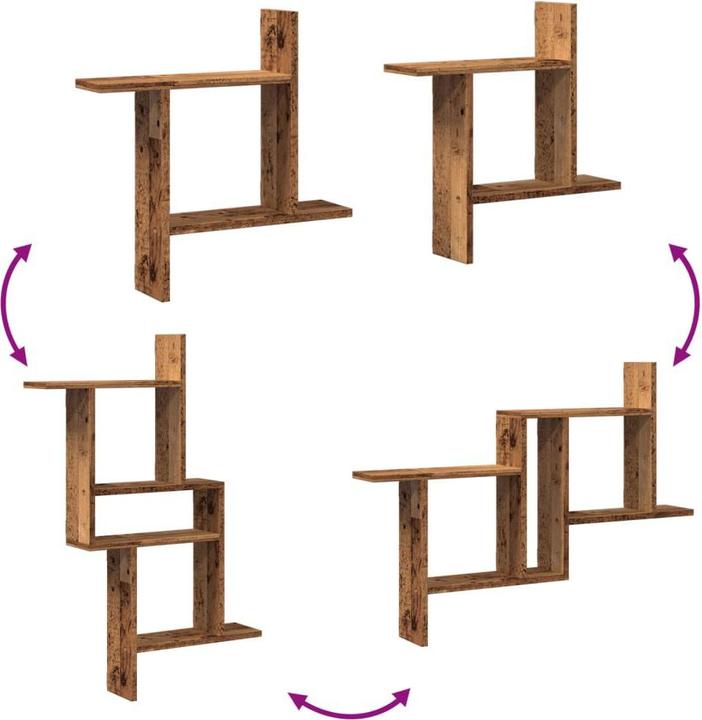 Immagine prodotto VidaXL Mensole a muro 2 pezzi look (50 x 12 x 50 cm)