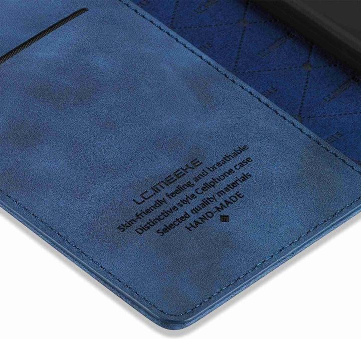 Produktbild Cover-Discount iPhone 14 - Vintage Flip Case Etui blau (Apple iPhone 14)