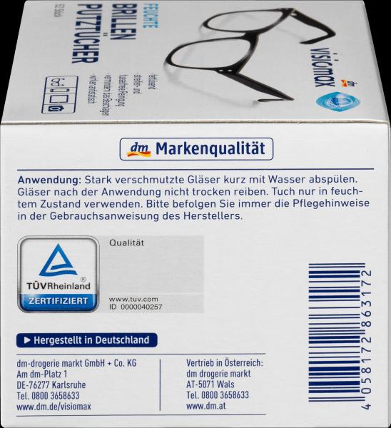 Produktbild dm Visiomax Brillenputztücher