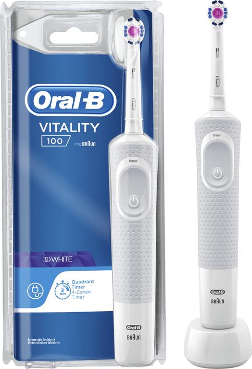 Actual product image Oral-B Vitality 100 3D White Electric Toothbrush - White (Oscillating toothbrush)