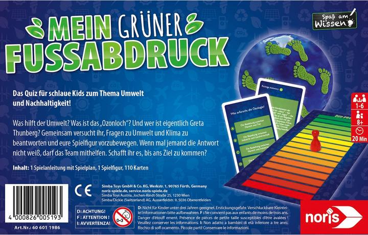 Actual product image Noris My green footprint (German)