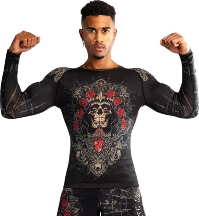 Image du produit Venum Santa Muerte 5.0 Long Sleeve Rashguard Deep Black Gold (M)