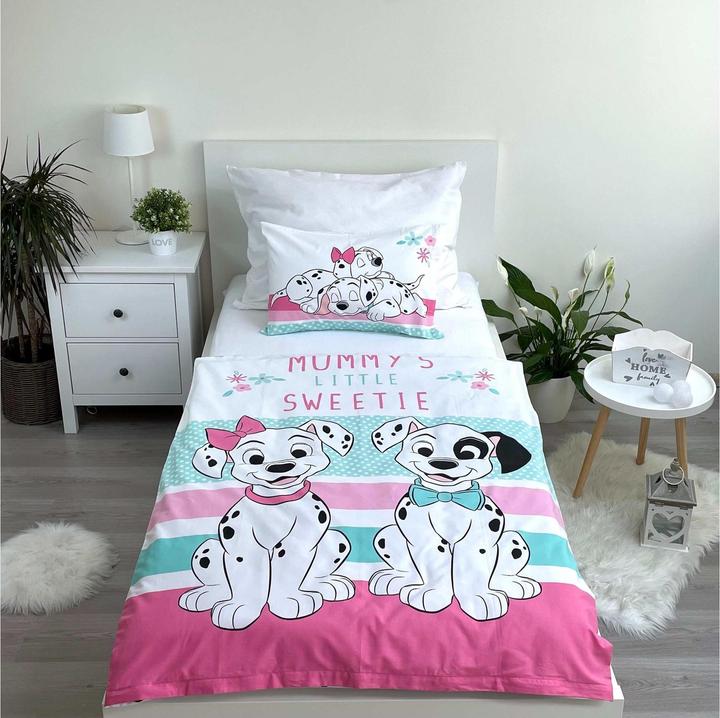 Produktbild Tinisu 101 Dalmatiner Kinder-BettwÃ¤sche 100 x 135 cm - weiche Baumwolle