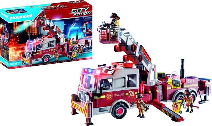 Produktbild Playmobil Feuerwehr-Fahrzeug: US Tower Ladder (70935, Playmobil City Action)