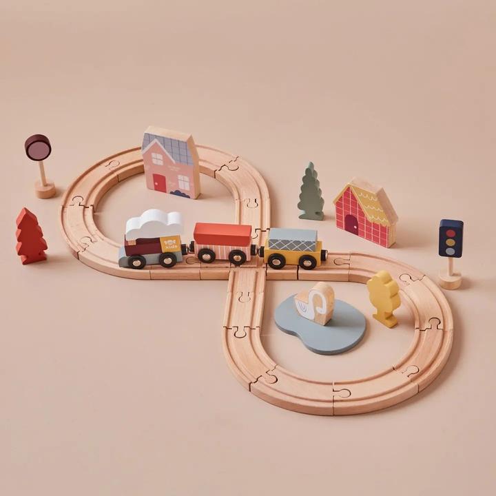 Actual product image Just Bee Kids Wooden Kids Train Set (FSC)