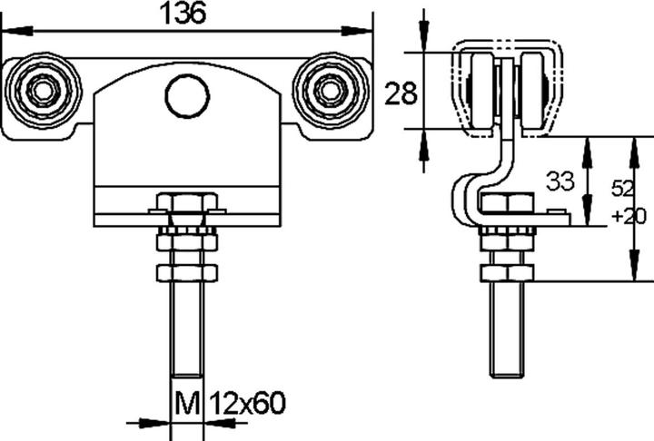 Produktbild Helm Schiebetorbeschl+AMMApA-ge -091, 4-rollig