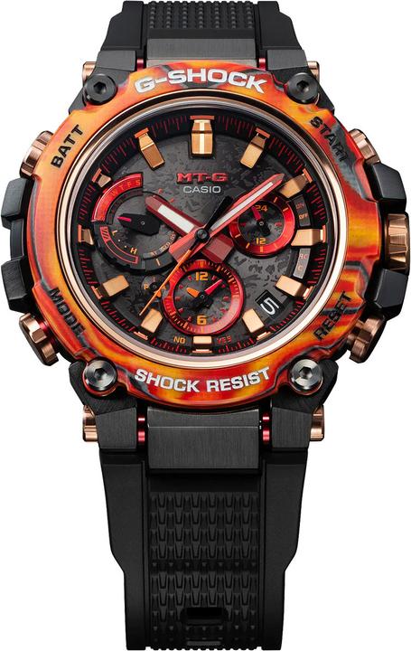 Actual product image G-Shock MTG-B3000FR-1AER (Watch with gemstone, Radio-controlled clock, Chronograph, 51.90 mm)
