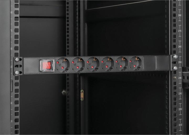Immagine prodotto Intellinet Ciabatta / PDU a 6 vie da 19", contatto di protezione, 1 U