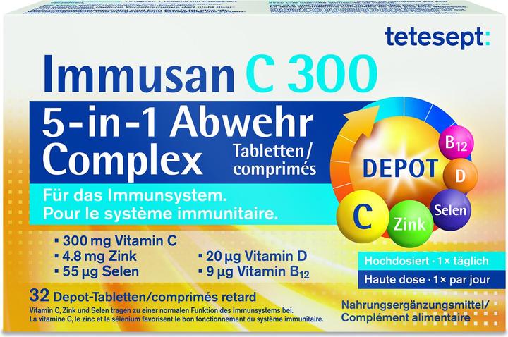 Image du produit Tetesept Immusan C 300 (32 pièce(s), Cachets, 80 g)