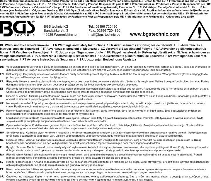 Image du produit BGS démonte-pneus