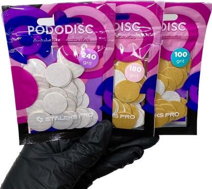 Staples Pedicure Foot Spa White Refill File Pododisc Pro M 180 Grit Box 50 Pieces (50 x)