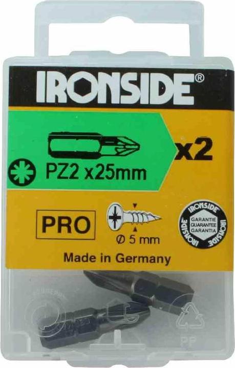 Ironside 244413 2 pieces bits PZ 3 x 25mm (Pz3x25mm)