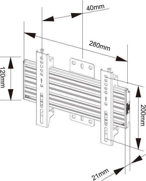 Produktbild Multibrackets Halterung, 17" - 42", VESA 100x100 -200x200