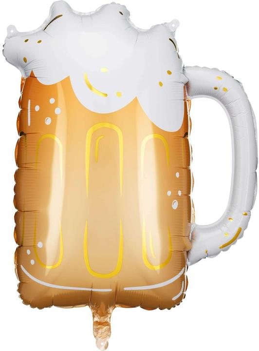 Image du produit Partydeco Ballon en plastique Bière Mass avec paille 66 x 54 cm, 1 pièce