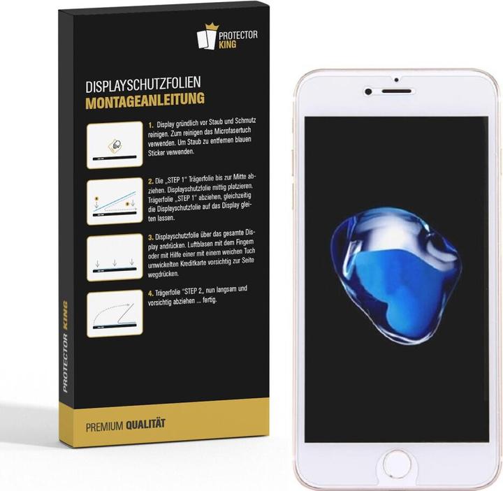 Produktbild Protectorking 2x Panzerfolie Anti-Shock HD Klar (2 Stück, Apple iPhone 8 Plus)
