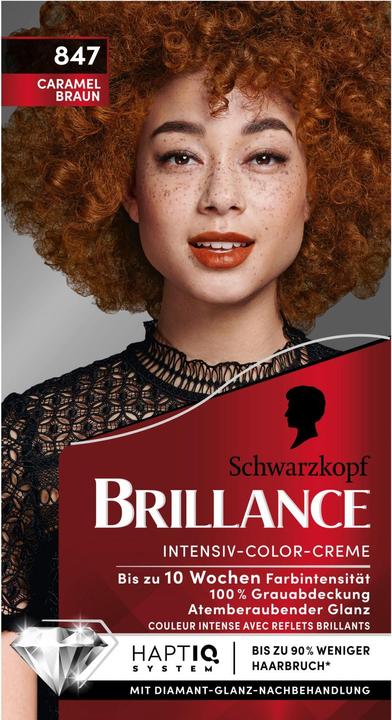 Schwarzkopf Brillance Intensiv-Color-Creme (847 Caramel Braun)