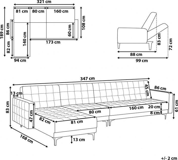 Actual product image Beliani Aberdeen (Modular sofa)