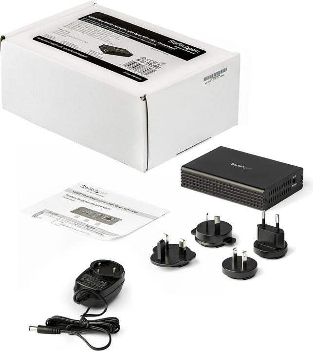 Actual product image StarTech Fiber optic media converter for 1/2.5/5/10 Gbit/s network NBASE-T SFP to RJ45