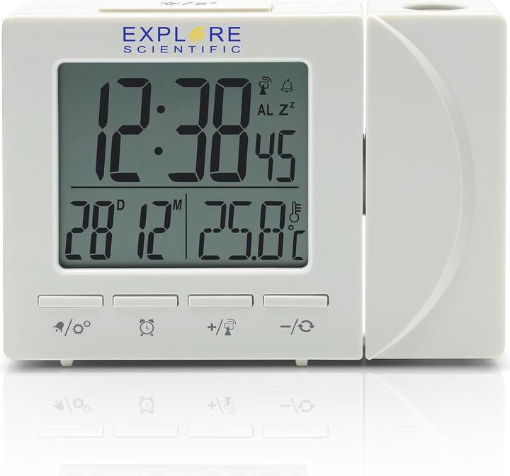 Explore Scientific RDP1001WHT Wecker Digitaler Wecker Weiss