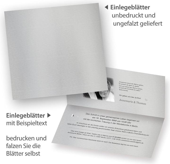 Image du produit Tatmotive Einladungen Hochzeit-Sets (40 pcs)