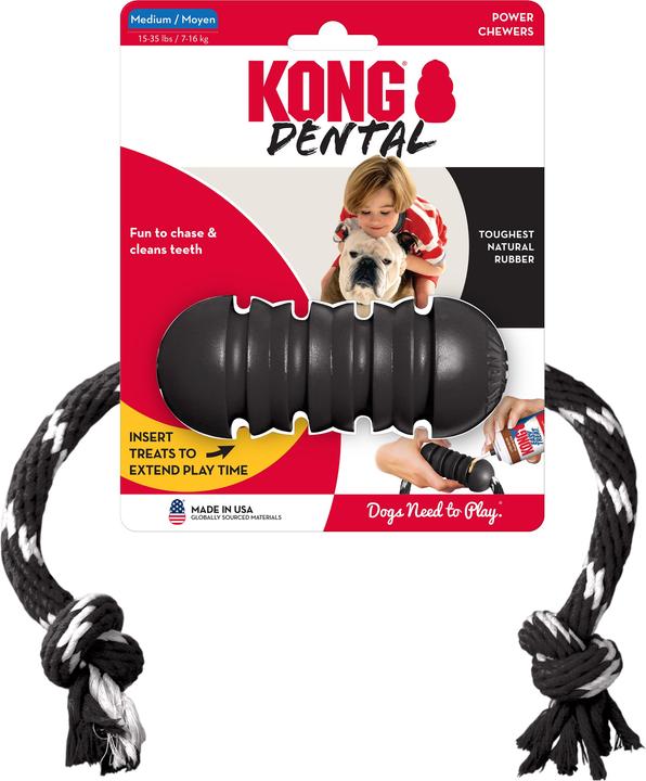 Actual product image KONG Dog toy Extreme Dental Rope black M (5x12 (Dog chew toy)