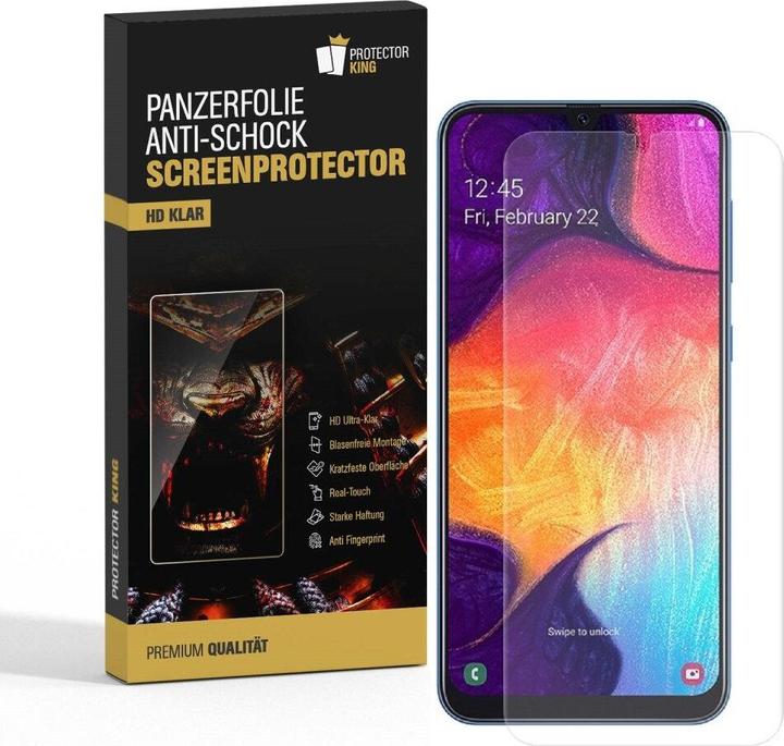 Produktbild Protectorking 2x Panzerfolie Anti-Shock HD Klar (2 Stück, Samsung Galaxy A50)